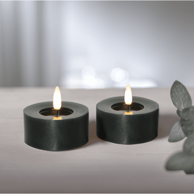 Värmeljus Flamme Grön 2-pack