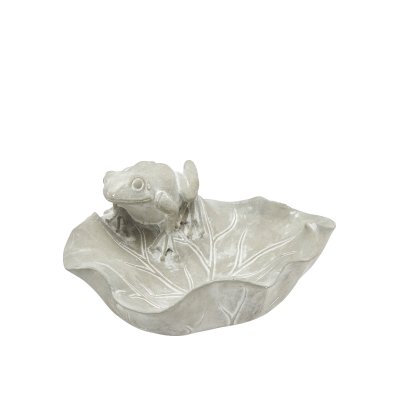 Fågelbad med groda 17x14x8cm