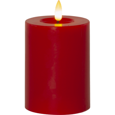 Blockljus LED Inne Flamme Röd 7,5x12,5cm