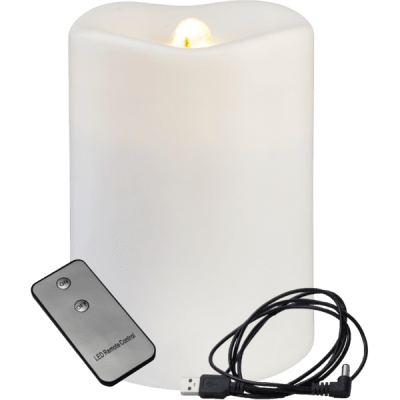 Blockljus LED Vit 10x14cm
