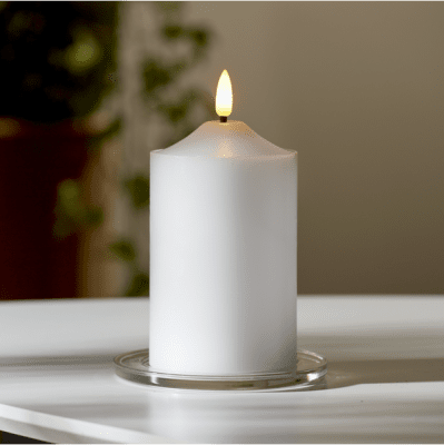 Blockljus LED Inne Flamme 7,5x15cm