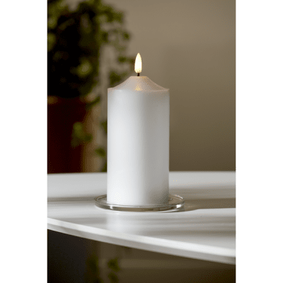 Blockljus LED Inne Flamme 7,5x17cm