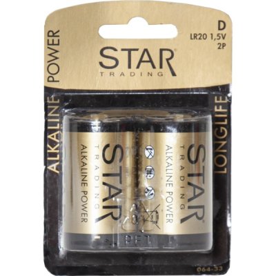 Batteri D 1,5V Power Alkaline 2-pack