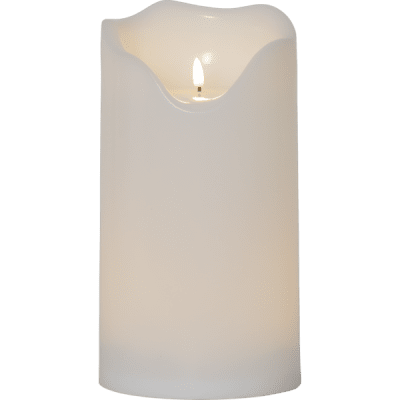 Blockljus LED Ute Flamme 16x30cm