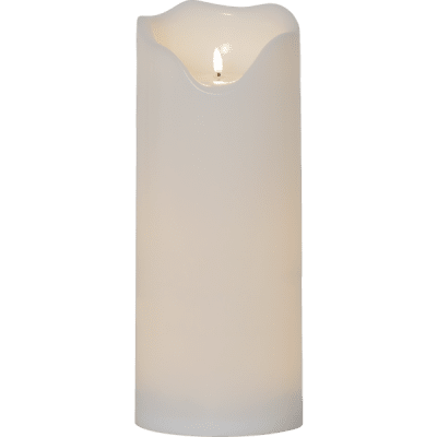 Blockljus LED Ute Flamme 16x40cm