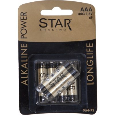 Batteri AAA 1,5v Power Alkaline 6-pack