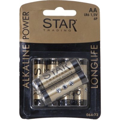 Batteri AA 1,5V Power Alkaline 6-pack