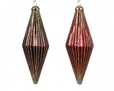 Julgransprydnad 5x5x13cm 2-pack