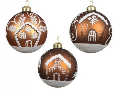 Julkula 10cm Mix Brun med Hus