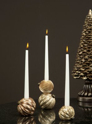 Ljusstake Julkulor 10x16cm