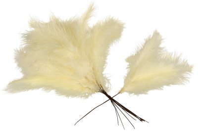 Fjäder Vippa Tråd 12-pack Gul
