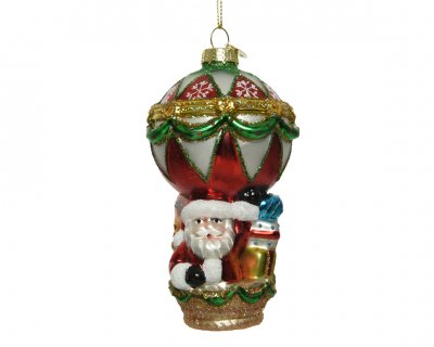 Luftballong med tomte 5,5x5,5x13cm