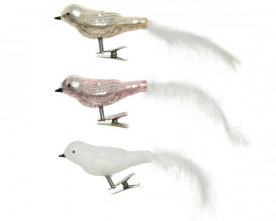 Fågel clip Mix 3x8x3,5cm 3-pack