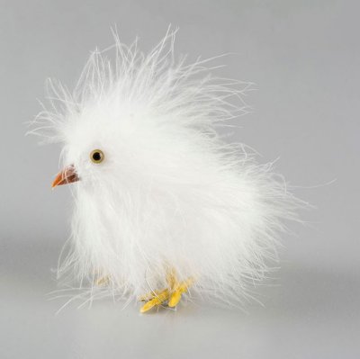 Kyckling Fluff Vit 8cm