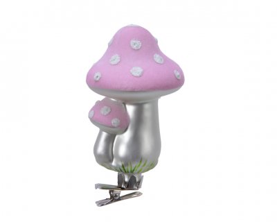 Svamp på clip 6x12cm Ljusrosa