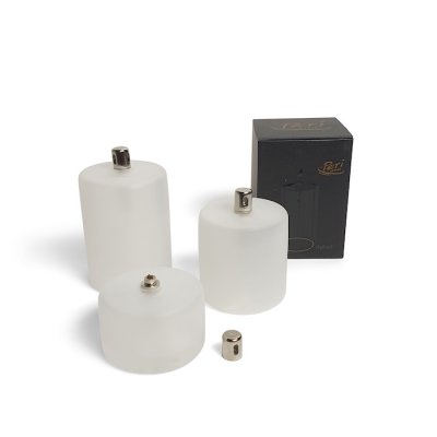 Oljelampa Glas Cylinder Frostad 11,5cm