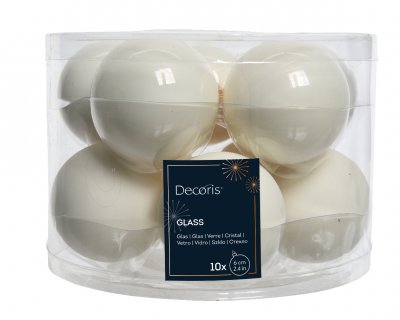Julkula 6cm Vit Mix 10-pack Wool White