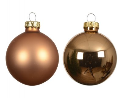 Julkula 6cm Ljusbrun Mix 10-pack Brandy
