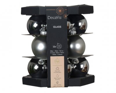 Julkula 6cm Silver 12-pack
