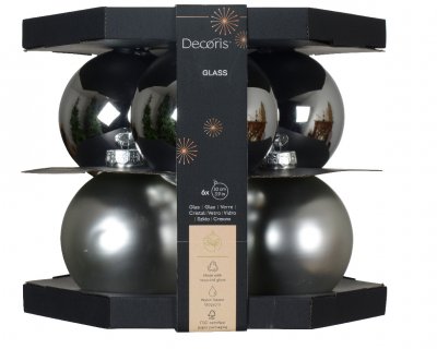Julkula 10cm Silver 6-pack