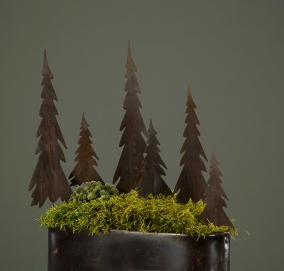 Julgran stick Brun 12x6cm