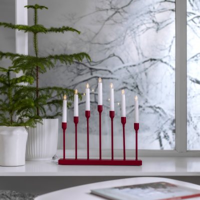 Ljusstake Aztra Röd 40x37x6cm