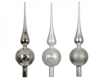 Julgranstopp 8x31cm Silver