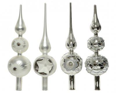 Julgranstopp 8x31cm Silver Mix