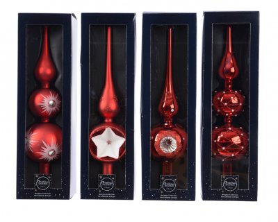 Julgranstopp 8x31cm Röd Mix