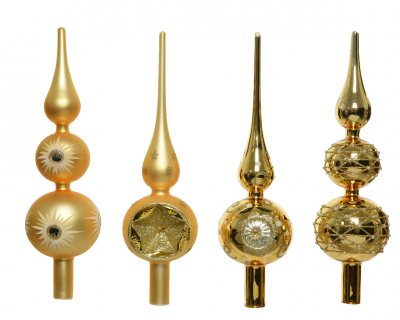 Julgranstopp 8x31cm Guld