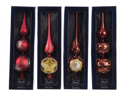 Julgranstopp 8x31cm Mörkröd Mix