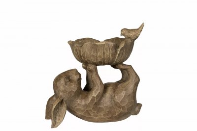 Liggande Hare med Skål 23x14,5x23cm
