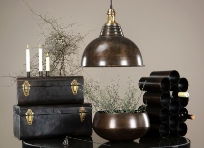 Taklampa Sienna Antik Brun 38x34cm