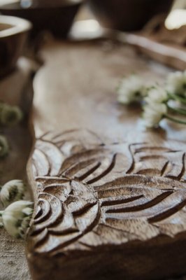 Skärbräda Fleur 31x16x2cm