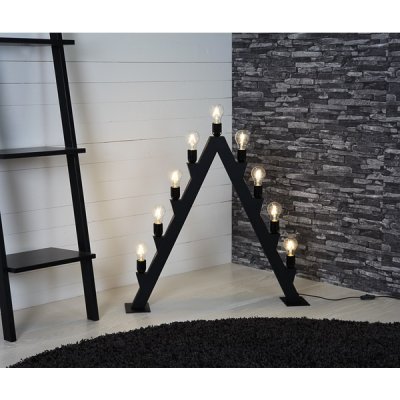 Ljusstake Max Svart 77x77x15cm