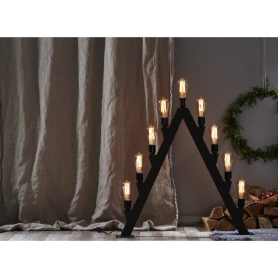 Ljusstake Max Svart 77x77x15cm