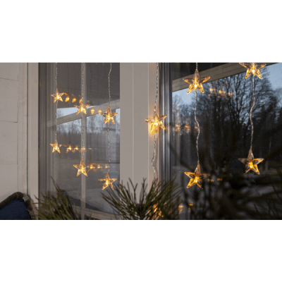 Ljusgardin Star 180x40cm