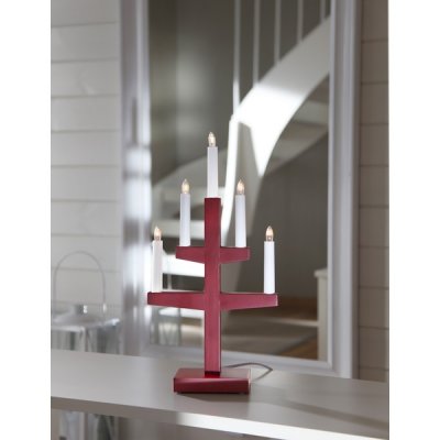 Ljusstake Trapp Röd 24x46x9cm
