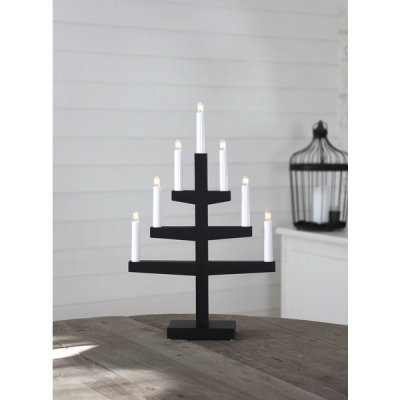 Ljusstake Trapp Svart 34x54x9cm