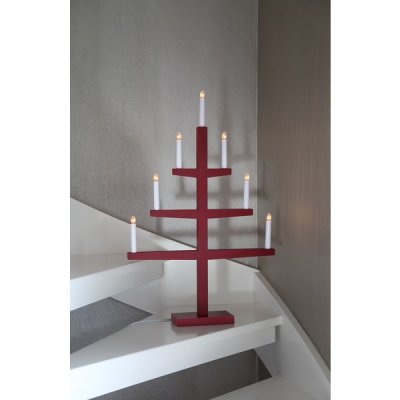 Ljusstake Tripp Röd 49x77x10cm
