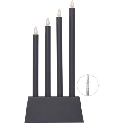 Ljusstake Quattro Grafit 27x55x9cm
