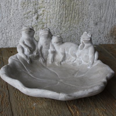 Fågelbad Cement Grodor 23x10cm