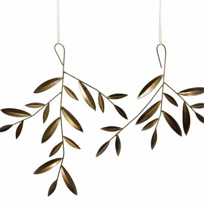 Olivkvist Hängande Antik Mässing