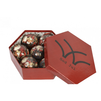 Julgranskulor 7-pack i Box Röd 7,5cm