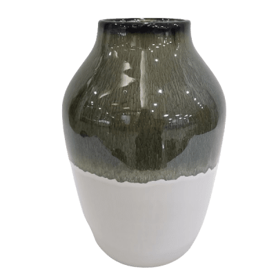 Vas Grågrön / Vit 17xH25cm