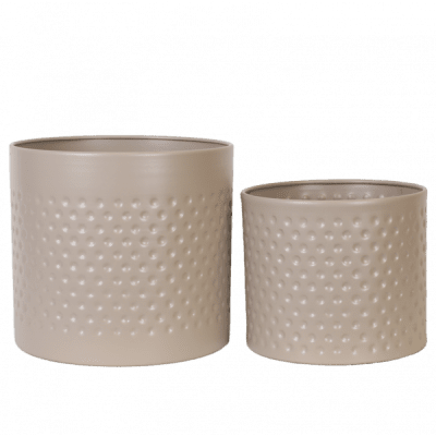 Kruka Metall Beige