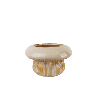 Kruka Svamp Beige 20xH12cm