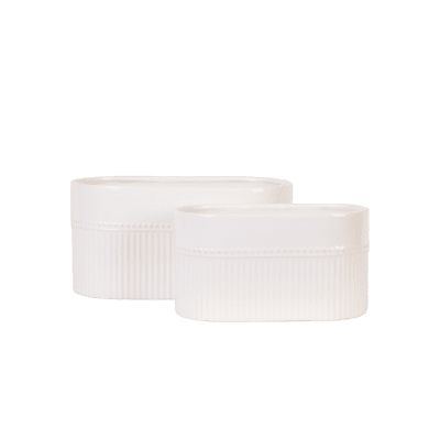 Kruka Oval Vit