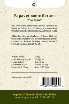 Vallmo, Enkel, The Giant