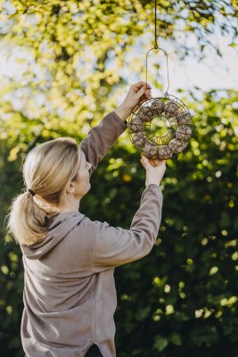 Fågelmatare Talgboll Circle Rost 24cm